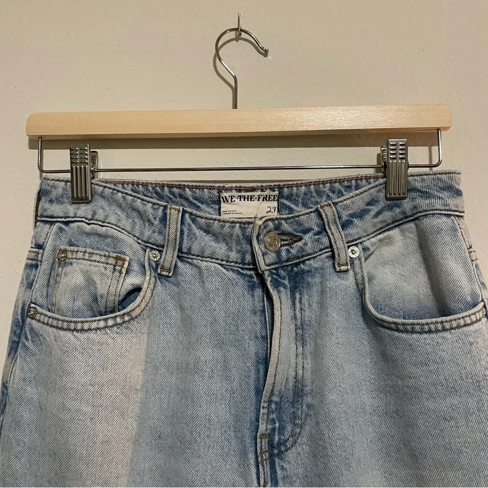 We the Free Free People Light Blue Pacifica Straight Leg Jeans, Size 27 - Picture 4 of 5